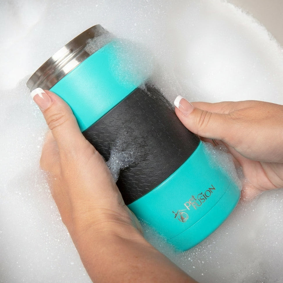 Portable Dog Water Bottle & Dispenser (New-Large 22Oz Dispenser) Insulated 2 Wall Stainless Steel- Optimal Cool Water Temp - Dog Travel Bottle