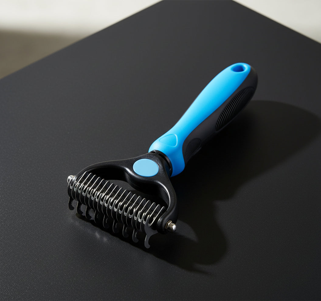 Undercoat Rake for Dogs - Dog Grooming Brush - Dog Deshedding Brush - Dog Hair Brush Set-