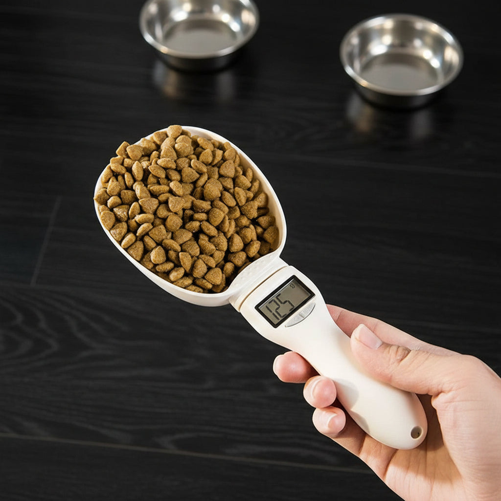 Pet Food Measuring Scoop Electronic Dog Cat Food Measuring Cup Digital Spoon Scale Kitchen Food Scale with LED Display