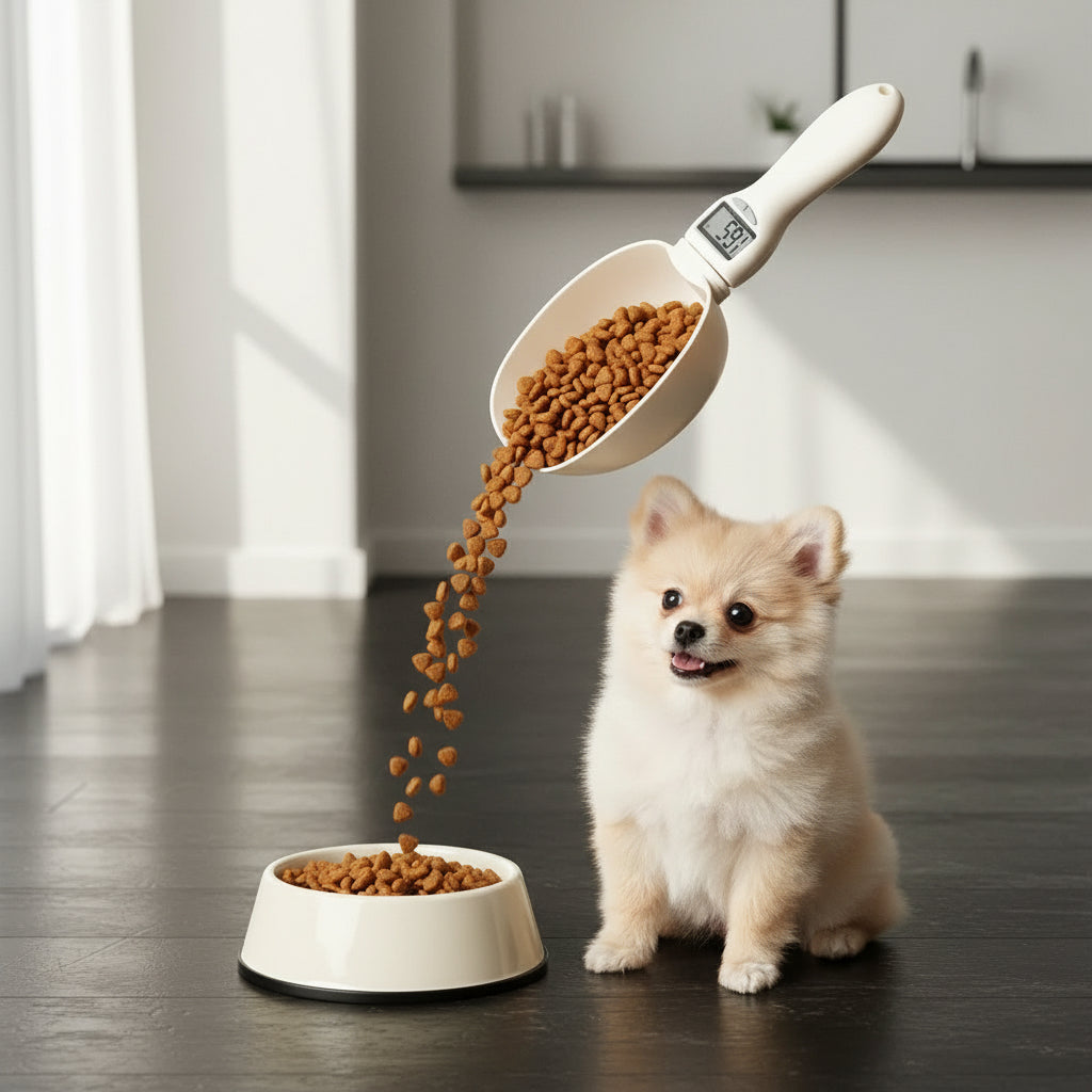 Pet Food Measuring Scoop Electronic Dog Cat Food Measuring Cup Digital Spoon Scale Kitchen Food Scale with LED Display