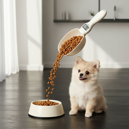 Pet Food Measuring Scoop Electronic Dog Cat Food Measuring Cup Digital Spoon Scale Kitchen Food Scale with LED Display